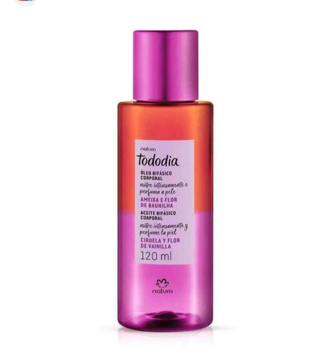 Óleo bifásico tododia Natura Ameixa e Flor de baunilha