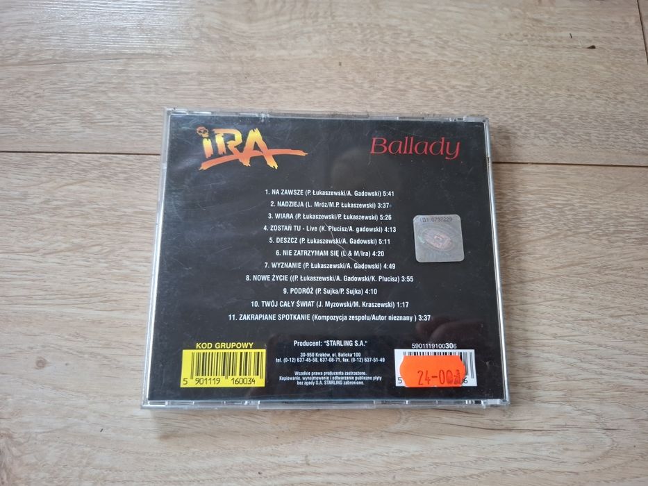 IRA - Ballady, płyta CD, oryginał hologram