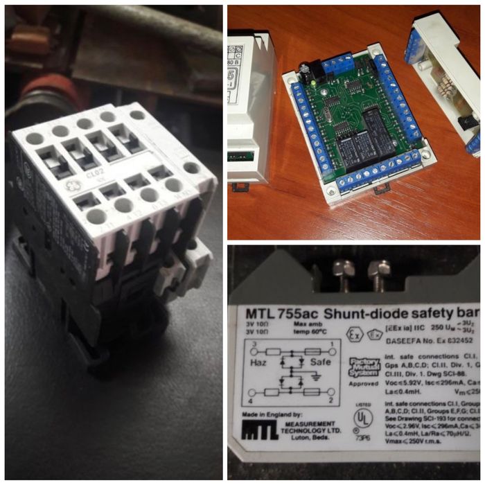 Электро автоматы шунт-диодные барьеры mtl 755ac контактор clo2 rit35
