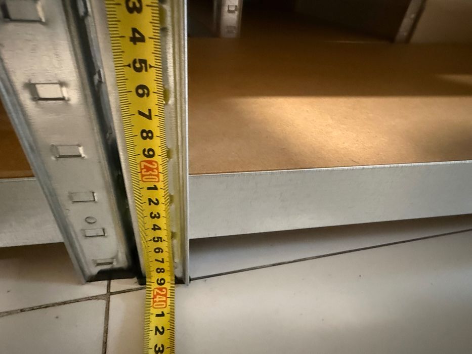 Regał metalowy 180x90x45 Metalkas wciskany ocynk 5 półek używane