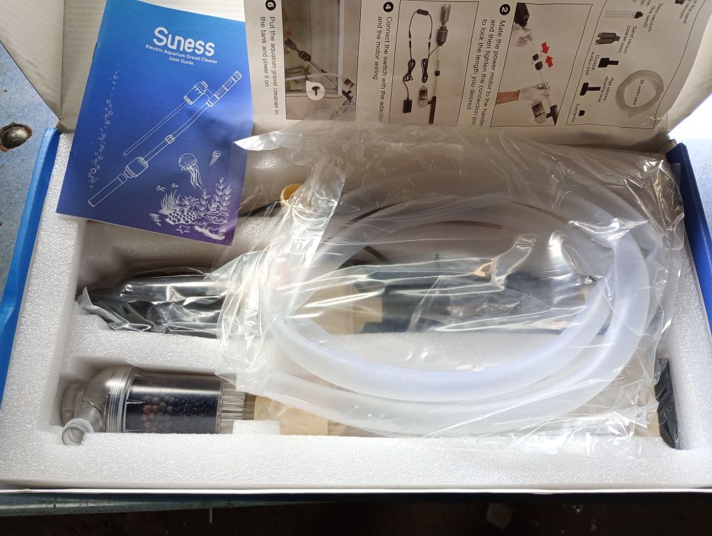 Suness 6-w-1 Elektryczny zestaw do czyszczenia żwiru akwarium, 18 W Au