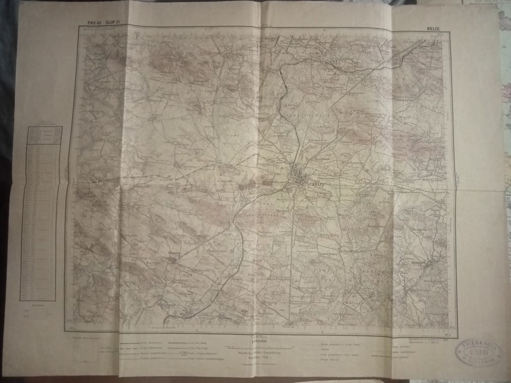 Stare Mapy wojskowe polskie WP IIRP Wojsk. Instytut Geogr. l.30ste XXw