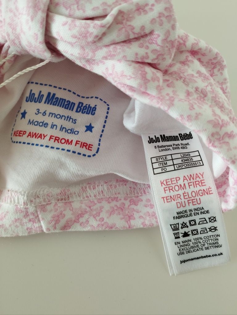 Czapka turban dla dziewczynki kwiatki wiosna kokarda Jojo Maman Bebe