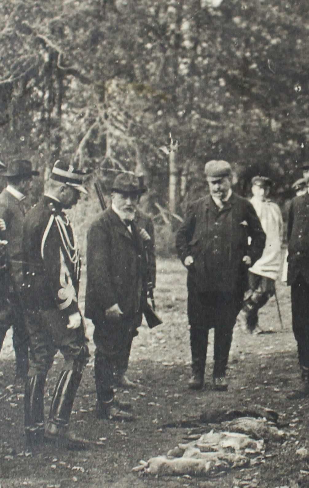 REI D. CARLOS E PRESIDENTE LOUBET DE FRANÇA CAÇA EM RAMBUILLET 1905