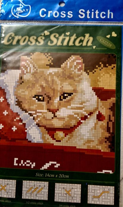 Вишивка киця кот набір для творчості