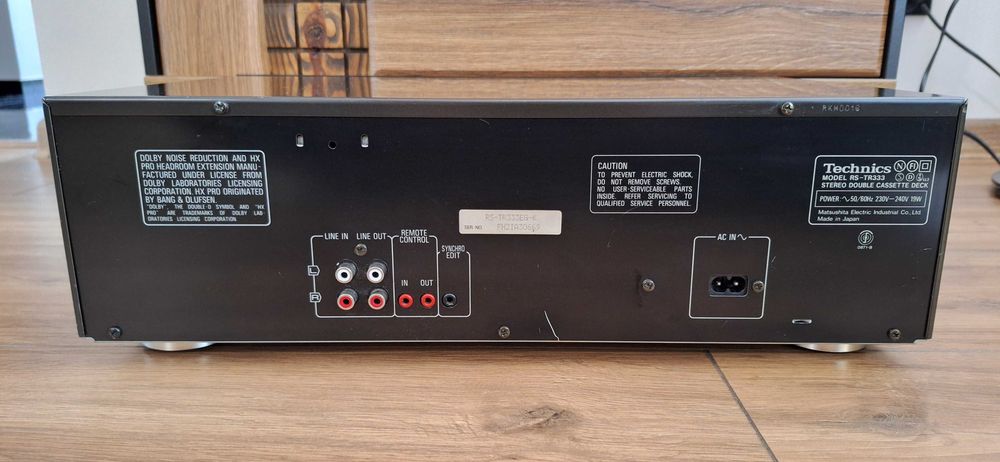 Magnetofon Kasetowy Technics RS-TR333 ! BDB STAN ! Paski do wymiany !