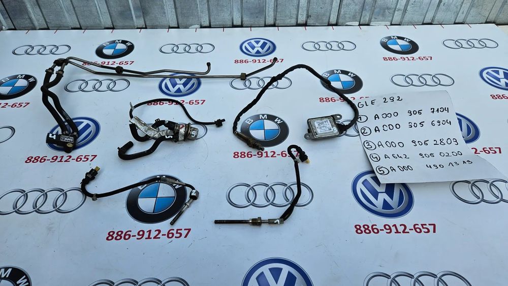 MERCEDES ML 166 GL GLE 292 350 CDI Czujnik temperatury A0009057104 A0009056904 sonda nox A0009052809 czujnik ciśnienia spalin A6429050200 wtrysk adblue moduł dozujący A0004901313