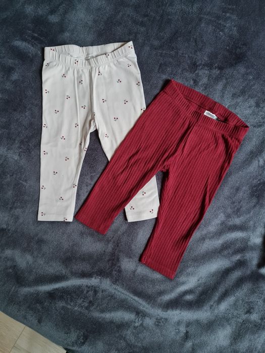 Dwupak legginsy w wisienki h&m rozm.74