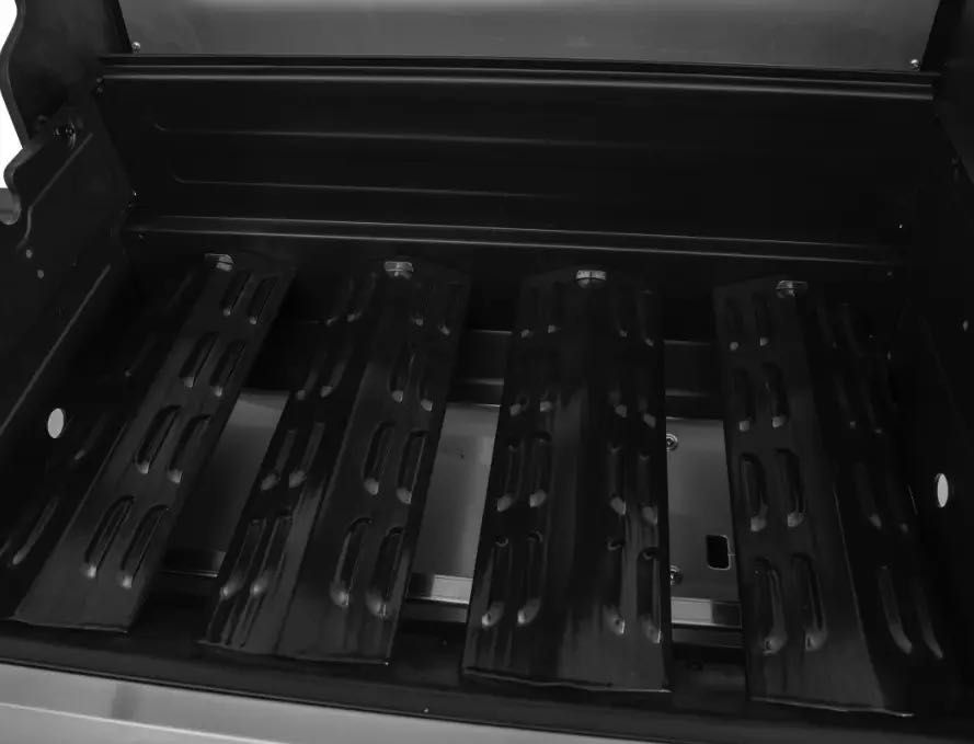Газовий гриль  BBQ Hanseatic нержавійка 4 конфорки + плитка, чавун