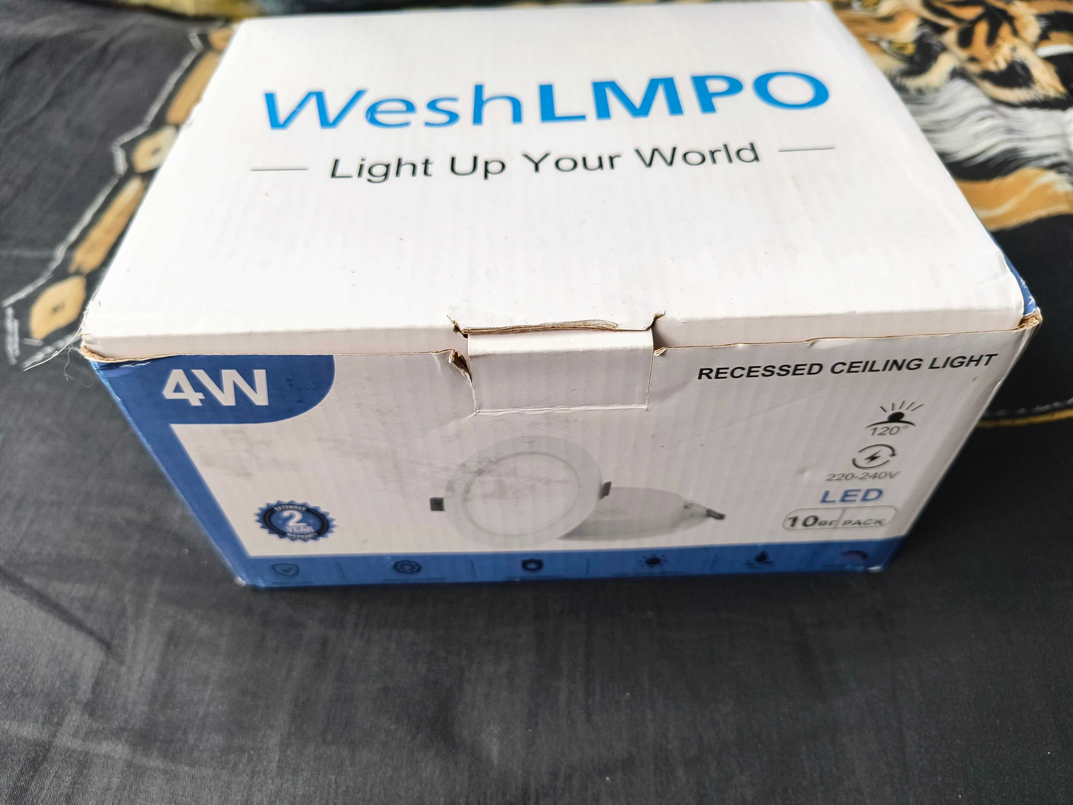 Oczko sufitowe LED 4W 4000k podtynkowe WeshLMPO 10szt Nowe! Okazja!