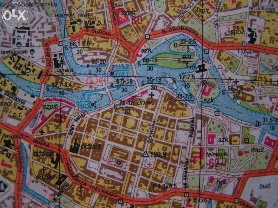 mapa topograficzna / plan miasta Wrocławia 1:25000 M-33-35-C-a i -b