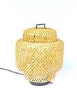 lampa stołowa Ikea Sinnerling ze ściemniaczem bambus boho