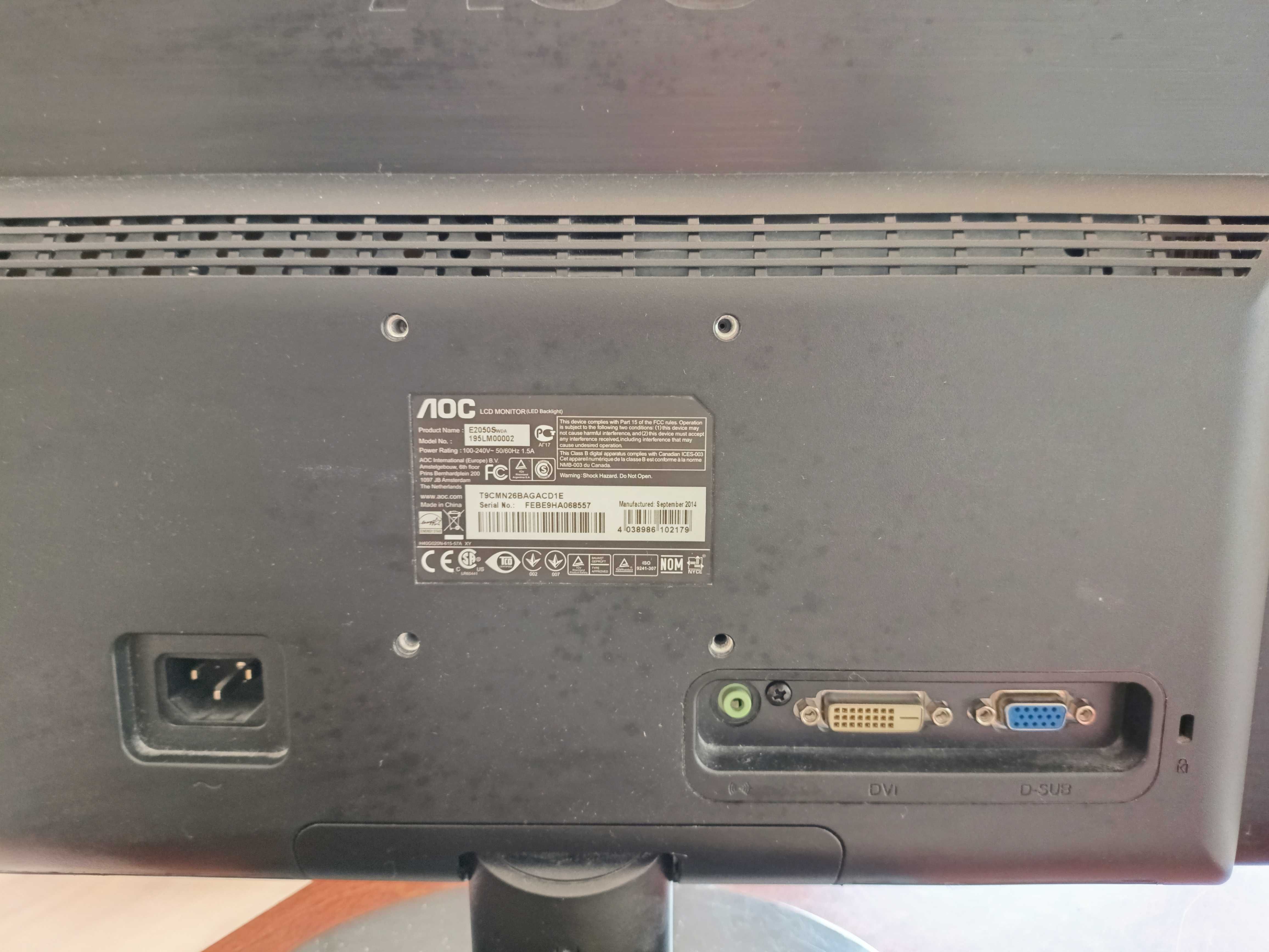 Monitor AOC E2050SWDA 19,5cala