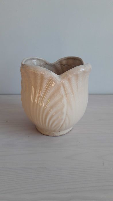 Doniczka ceramiczna kremowa