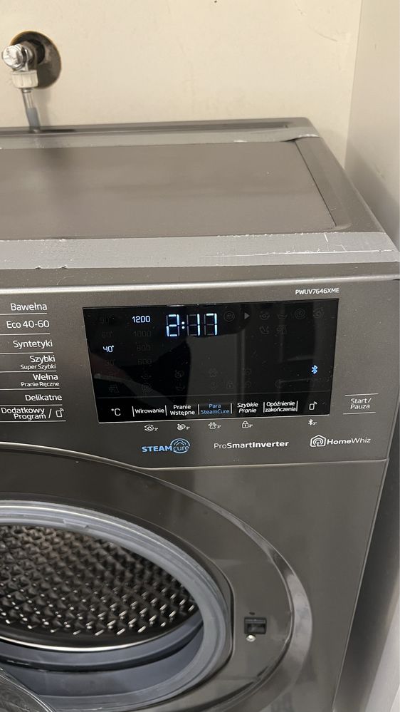 Pralka BEKO PWUV7646XME SteamCure 7kg 1200 obr Manhattan Gray