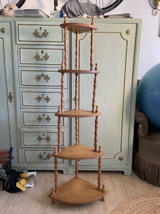 Estante canto para vasos vintage