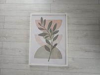 Ramka 50x70 biała, Ikea Fiskbo z plakatem, jak nowa!