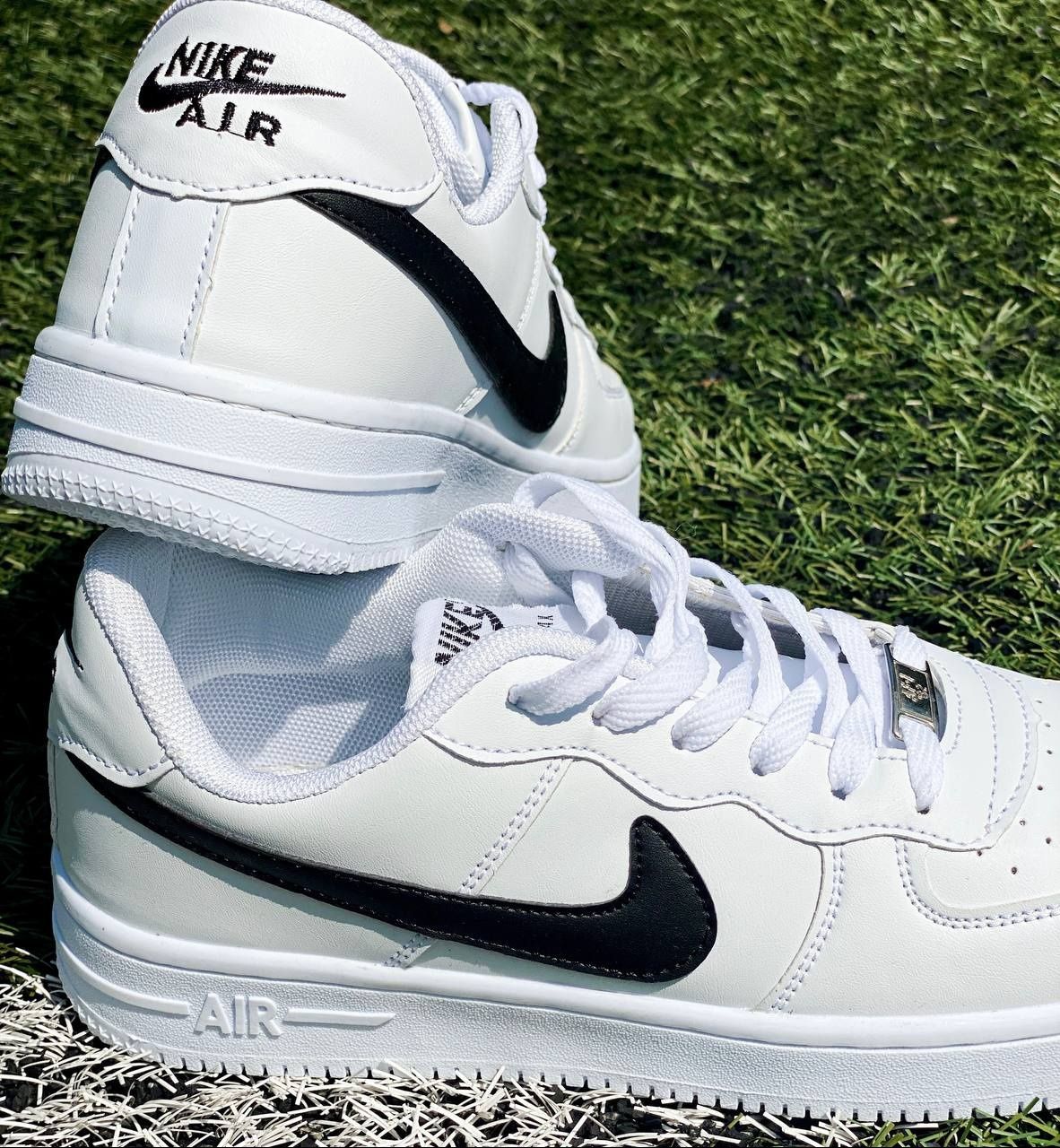 Кроссовки Nike Air Force White Black, найк аир форс, nike air force