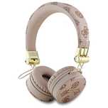 Słuchawki nauszne Bluetooth Guess Peony Script Round Shape ENC - brązo