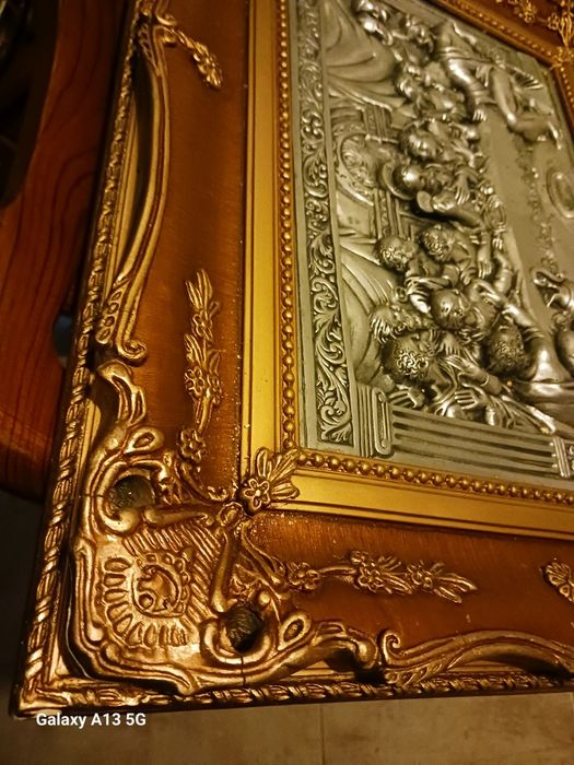 Quadro da Última  Ceia de Jesus em estanho