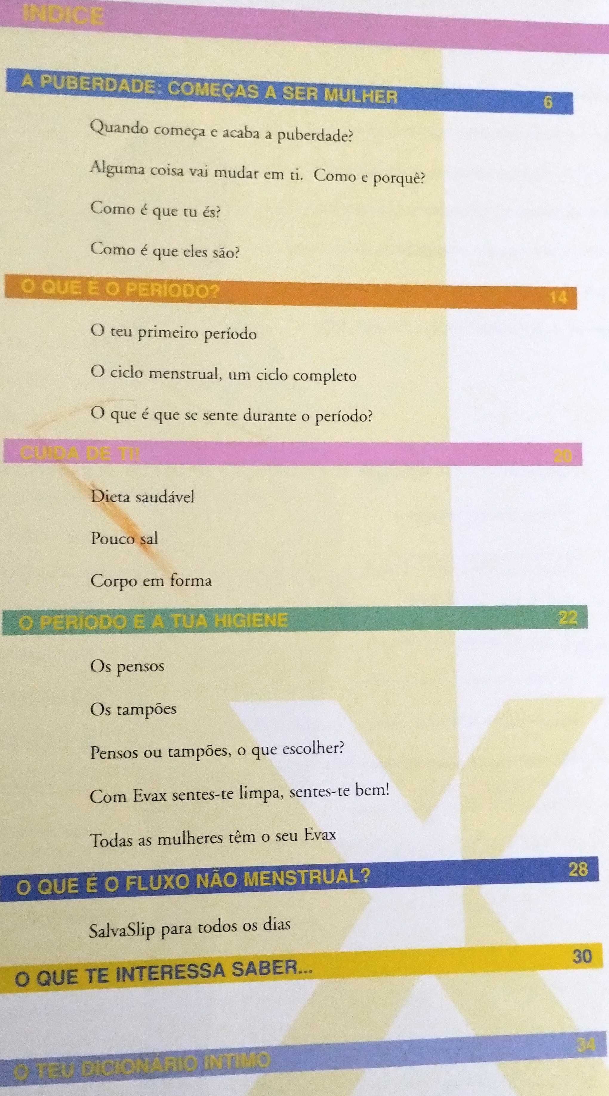 Livro Juvenil Mestruação Evax Meninas Periodo