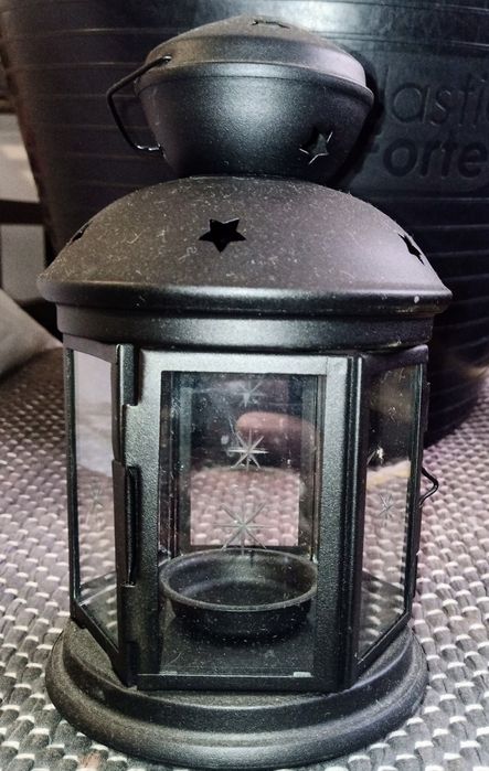 Porta velas em metal