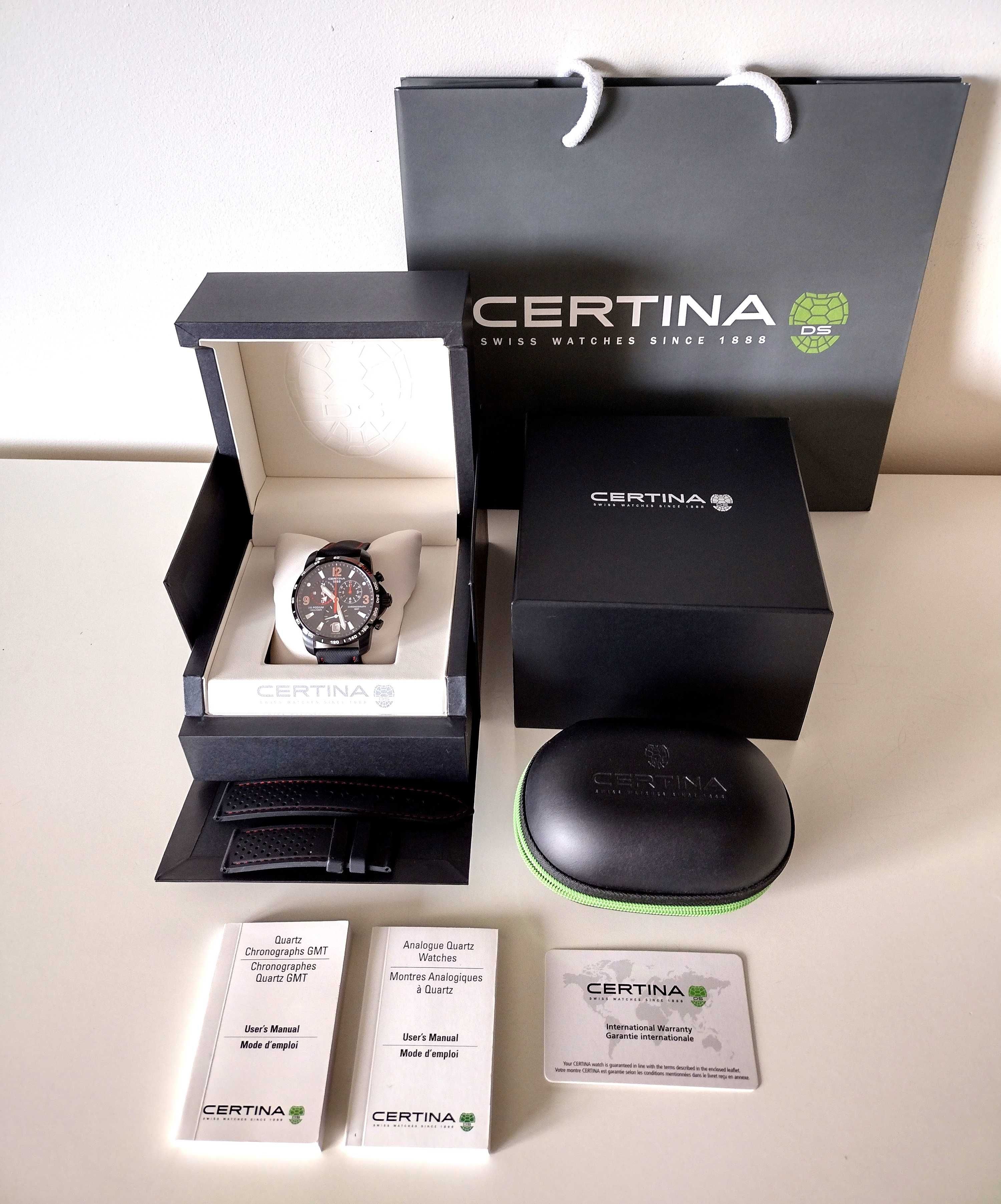 Certina DsPodium Chrono Gmt C001.639.16.057.02. Pełen komplet-Jak nowa