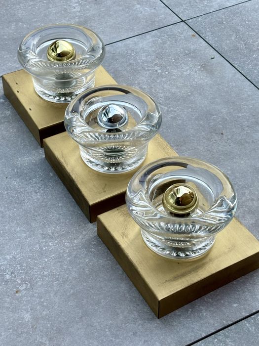 Modernistyczne 3 Lampy Kinkiety Plafony Gebrüder Cosack lata 1970 Top