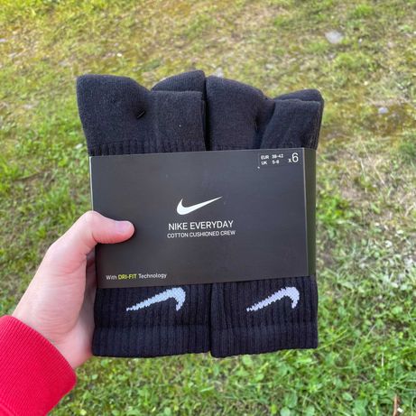 Носки Шкарпетки Комплект 6 шт Nike Everyday (S-M-XL) Oригинал!!! -22%