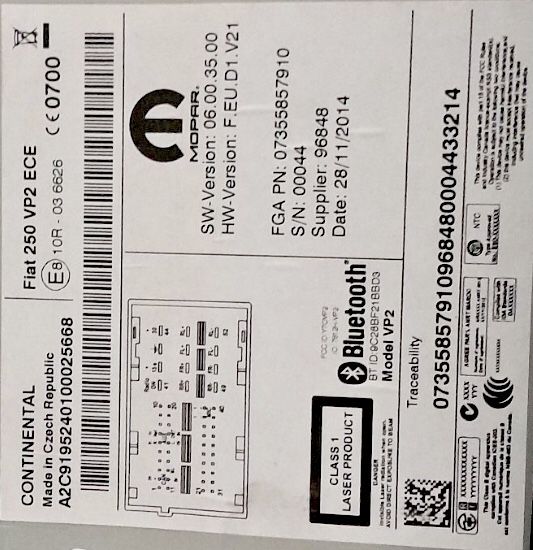 Ŕadio Fiat Ducato ( X250 ou X290 ) com leitor CD