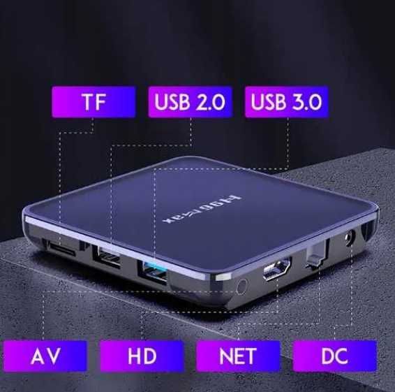 Smart TV BOX 4/64GB 4K Android 12 WIFI Adapter TV przystawka PROM