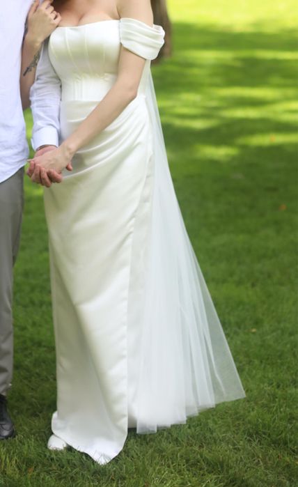 Вечірня/ Весільна сукня на розпис атласна