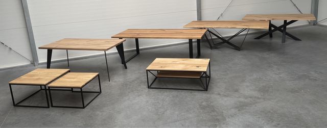 stolik kawowy dębowy stoliki loft stół rozkładany industrial