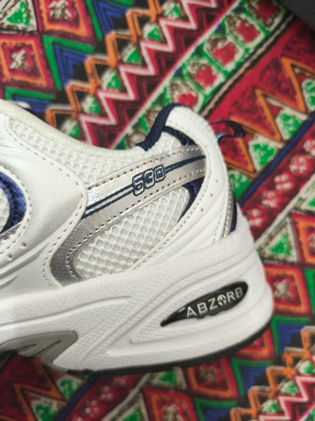 New Balance 530, damskie białe i szare trampki, rozmiar 38