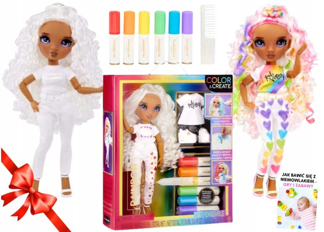 DUŻA LALKA Rainbow High do Pokolorowania DIY Color&Create NA MIKOŁAJA!