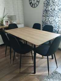 Stół plus 6 krzeseł jysk