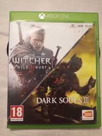2 w 1 Wiedźmin i Dark Souls 3 xbox one 2 gry