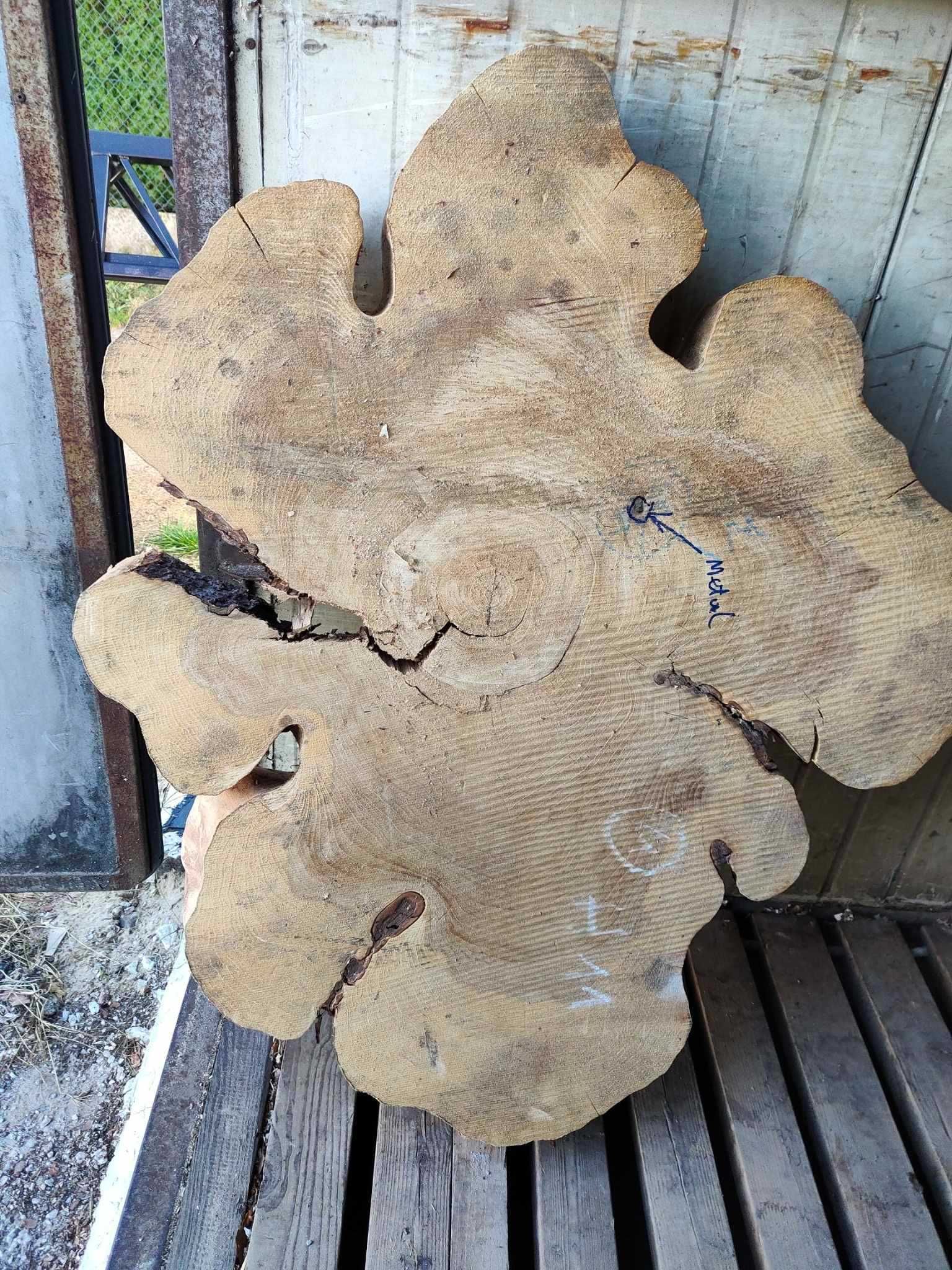Plaster na blat wiąz mega duży 130x98cmx11cm po suszarni