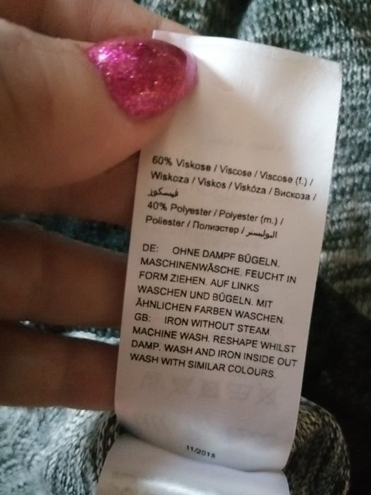 ŁADNA duża Tunika ULLA POPKEN z długim rękawem XXXL stan jak nowa