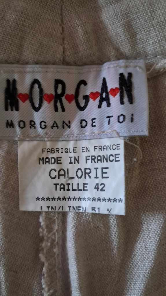 Calças Morgan de linho com viscose de mulher
