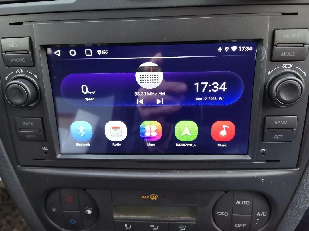 Rádio Android 12 com GPS Ford Focus, Cmax, Mondeo,Kuga,Fiesta (Novo)