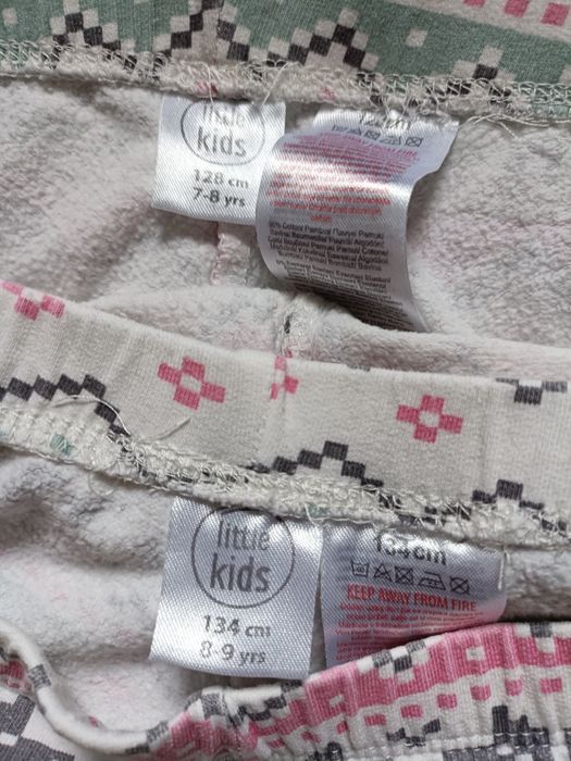 Legginsy r. 128, dla bliźniaczek
