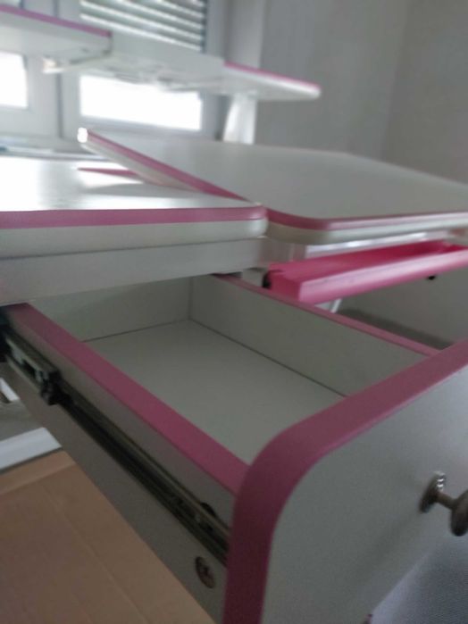 Biurko dziecięcie Fun Desk Amare Pink + krzesło