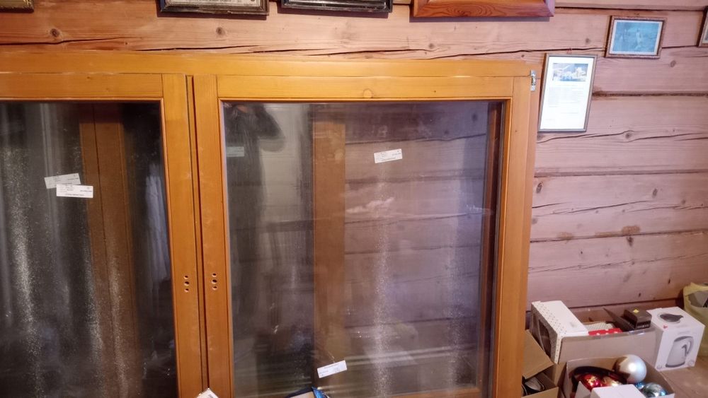 Nowe okna drewniane jasny  dąb