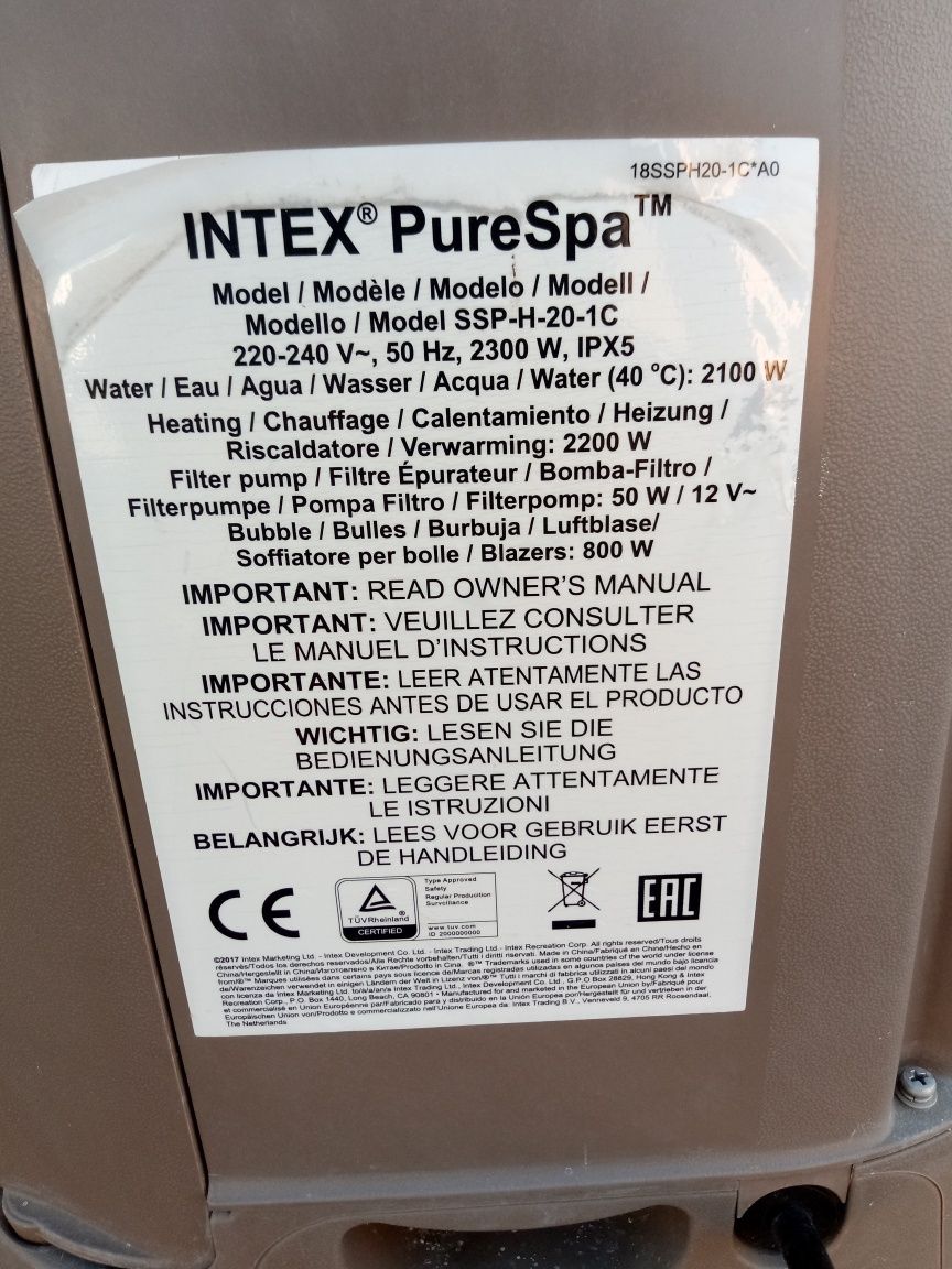Pompa do jacuzzi Intex Pure Spa z podgrzewaniem i hydromasażem