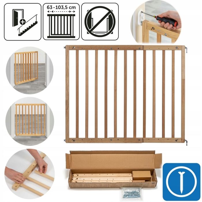 REER Bramka ochronna zabezpieczająca przykręcana 63-103,5cm