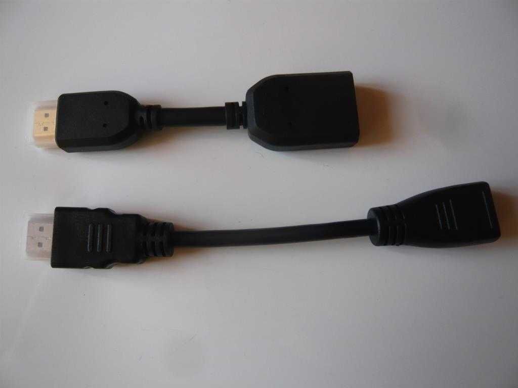 Adaptadores HDMI macho-fêmea (11 e 15 cm)