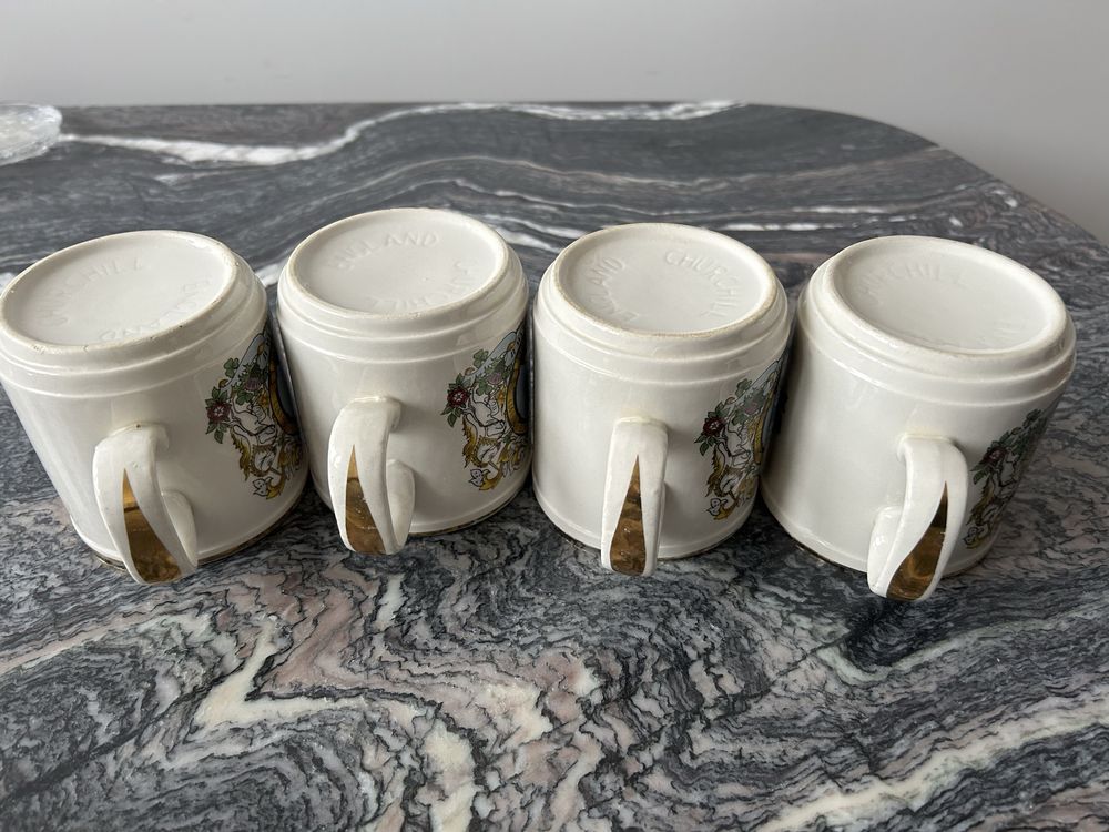 4xKubki -  rok 1977. Queen Elizabeth Silver Jubilee  Churchill China