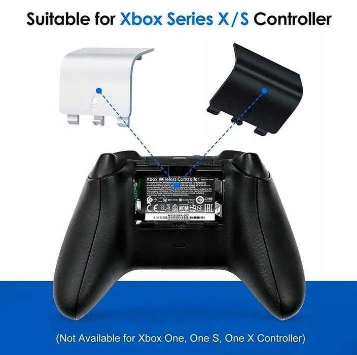 2 x Oryginalna klapka baterii do pada Xbox Series * Czarna i Biała
