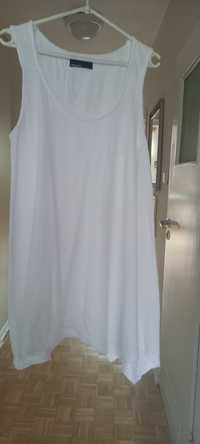 Bawełniana, biała, plażowa sukienka rozmiar M
